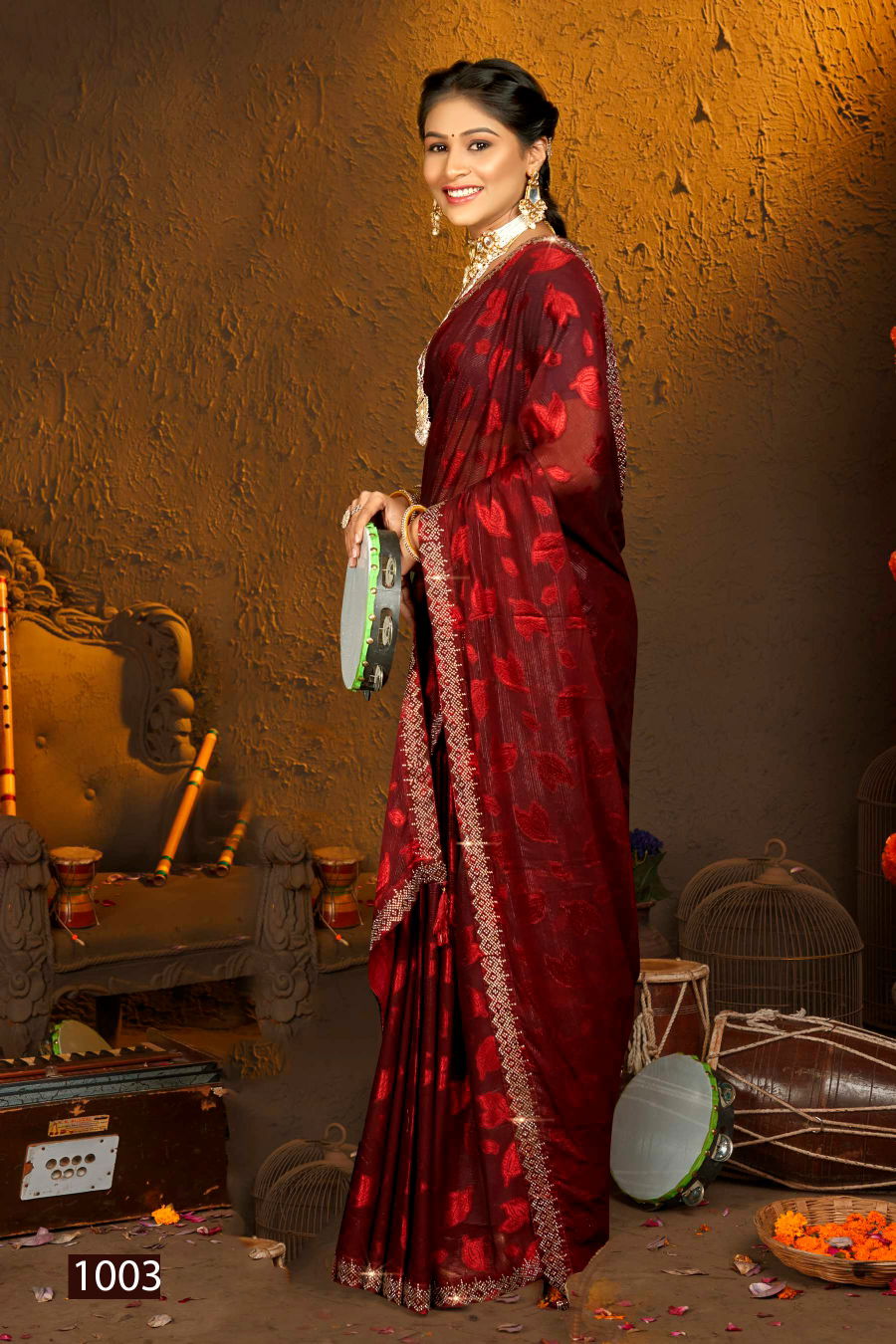 Saroj Radha Rani Fancy Fabric Designer Saree Catalog